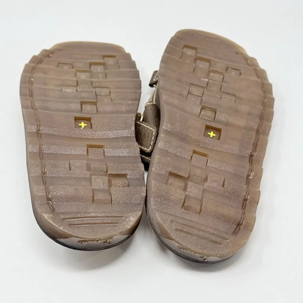 Dr. Martens Slide Sandals Shoes Mens 11 Brown Leather Fisherman Casual Preppy